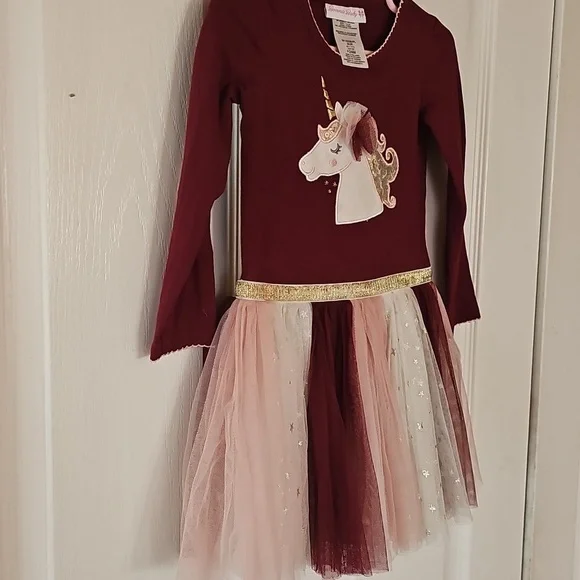 Bonnie Baby Red and Gold Dance Costume - Picture 4 of 9